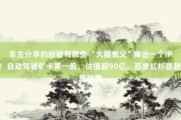 车主分享的经验有哪些 “大疆教父”捧出一个IPO！自动驾驶矿卡第一股，估值超90亿，百度红杉是鼓舞