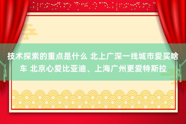 技术探索的重点是什么 北上广深一线城市爱买啥车 北京心爱比亚迪、上海广州更爱特斯拉