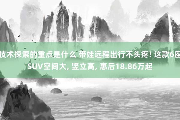 技术探索的重点是什么 带娃远程出行不头疼! 这款6座SUV空间大, 竖立高, 惠后18.86万起