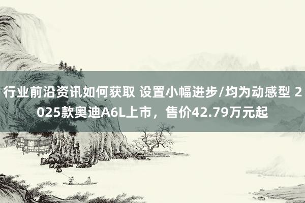 行业前沿资讯如何获取 设置小幅进步/均为动感型 2025款奥迪A6L上市，售价4