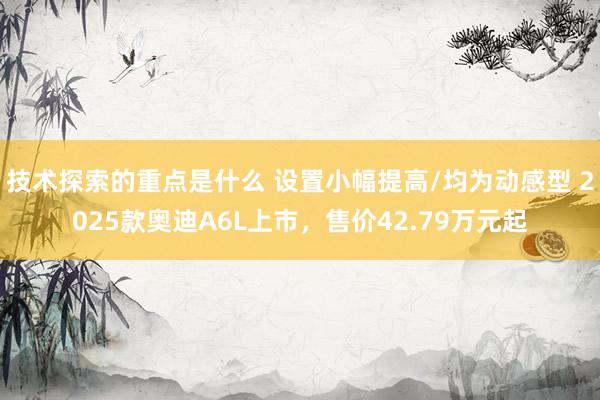 技术探索的重点是什么 设置小幅提高/均为动感型 2025款奥迪A6L上市，售价4